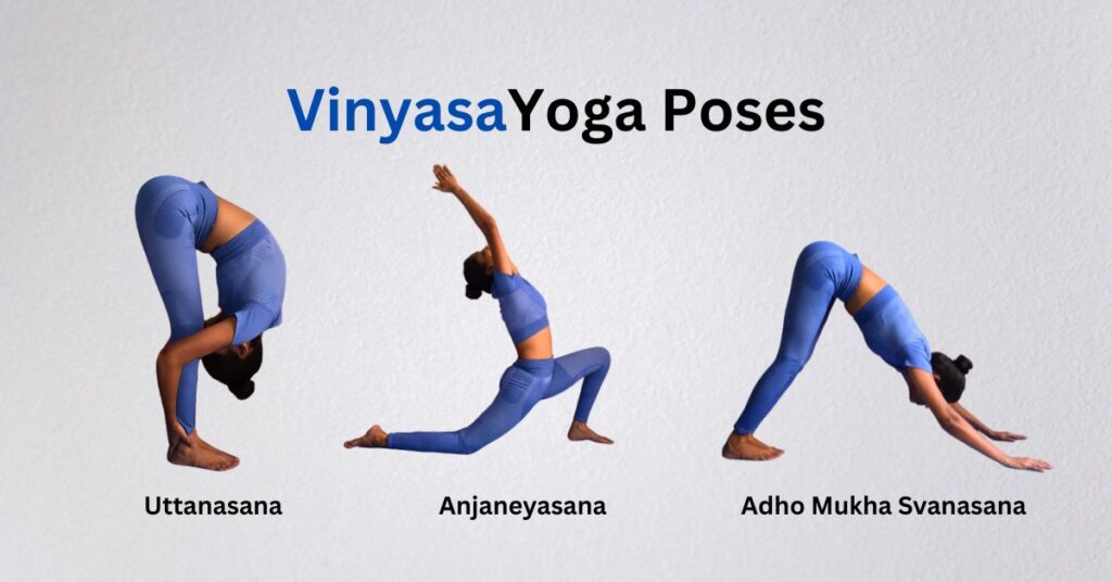 Vinyasa Yoga Poses by yoganta
uttanasana yoga pose, Anjaneyasana yoga pose, Adho Mukha Svanasana pose