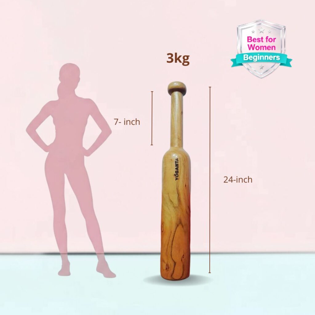 Yoganta 3 kg Mudgar ( Indian Club) best for women to start